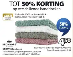 Jysk Kronborg Stidsvig handdoek aanbieding