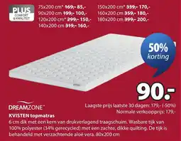 Jysk Dreamzone Kvisten topmatras aanbieding