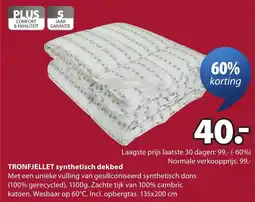 Jysk Tronfjellet synthetisch dekbed aanbieding
