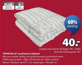 Jysk Tronfjellet synthetisch dekbed aanbieding