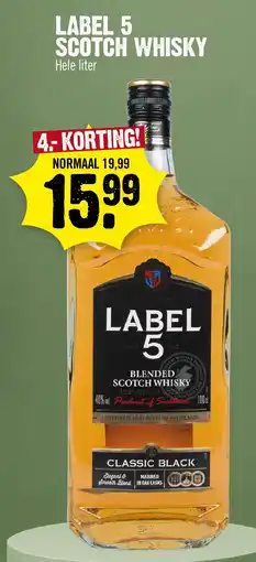 Super Dirck 3 Label 5 scotch whisky aanbieding