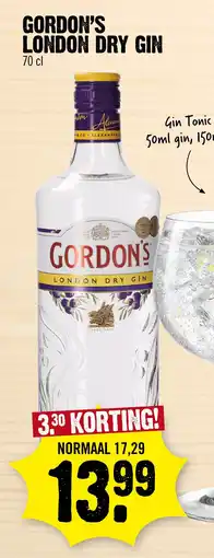 Super Dirck 3 Gordon's london dry gin aanbieding