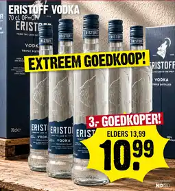 Super Dirck 3 Eristoff vodka aanbieding