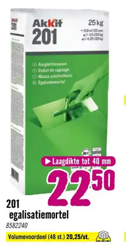Hornbach 201 egalisatiemortel aanbieding