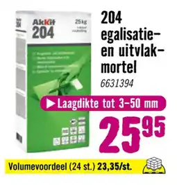 Hornbach 204 egalisatie- en uitvlak- mortel aanbieding