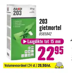 Hornbach 203 gietmortel aanbieding