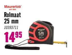 Hornbach Maurerlob seit 1865 Rolmaat 25 mm aanbieding