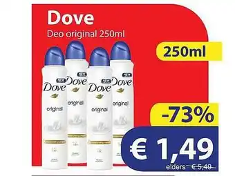 Die Grenze Dove Deo Original 250ml aanbieding