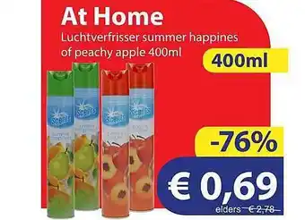 Die Grenze At Home Luchtverfrisser Summer Happines Of Peachy Apple 400 Ml aanbieding