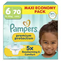 Etos Pampers Premium Protection Maxi Economy Pack Luiers Maat 6 13-18 kg 70 stuks aanbieding