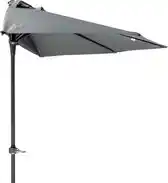 Bol.com MaxxGarden Balkonparasol - Muurparasol - halfrond - Ø 250 cm - antraciet aanbieding
