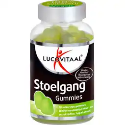 Etos Lucovitaal Stoelgang Suikervrij Gummies Appel 50 stuks aanbieding