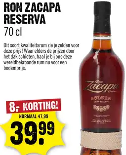 Dirck 3 Zacapa Cent 23 Solera Gran Reserva 70 cl aanbieding