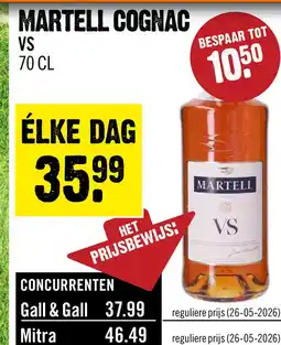 Dirck 3 Martell VS 70 cl aanbieding