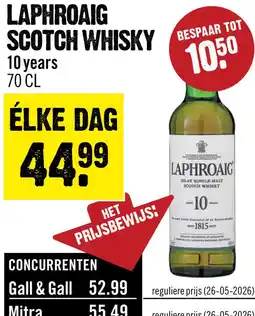 Dirck 3 Laphroaig 10 Year Old Islay Single Malt Scotch Whisky 70 cl aanbieding