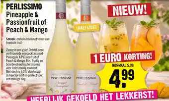 Dirck 3 Perlissimo Peach & Mango 75 cl aanbieding