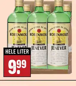 Dirck 3 Jouke de Jonghe Korenmout Jenever HELE LITER aanbieding