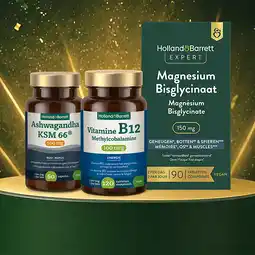 Holland & Barrett Holland & Barrett Balans Bundel - Magnesium, Ashwagandha & Vitamine B12 aanbieding