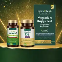 Holland & Barrett Holland & Barrett Vegan Daily Essentials Bundel - Omega 3, Magnesium & Vitamine D3 aanbieding