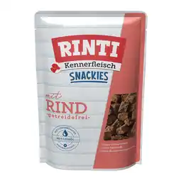Zooplus Voordeelpakket: 5x225g RINTI Kennerfleisch Snackies Rund Hondensnacks aanbieding