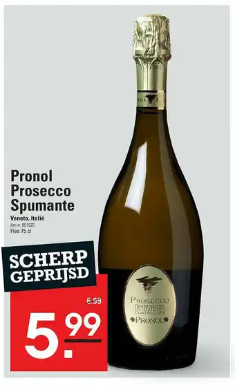 Sligro Pronol Prosecco Spumante Veneto, Italië aanbieding