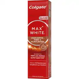 Etos Colgate Max White for Coffee, Tea and Wine Stains Tandpasta 75 ML aanbieding