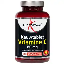 Etos Lucovitaal Vitamine C 80 mg Citroensmaak Kauwtabletten 800 stuks aanbieding