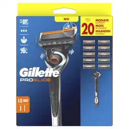 Etos Gillette ProGlide Scheersysteem Met 10 Navulmesjes aanbieding