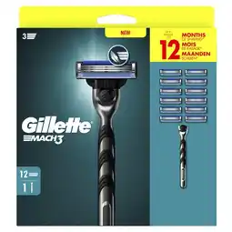 Etos Gillette Mach3 Scheersysteem Met 12 Navulmesjes aanbieding