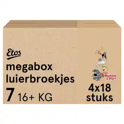 Etos Etos Woezel & Pip Luierbroekjes XXL Maat 7 16+ kg Megabox 4x18 stuks aanbieding