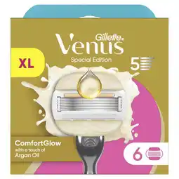 Etos Gillette Venus ComfortGlow Argan Olie Navulmesjes 6 stuks aanbieding