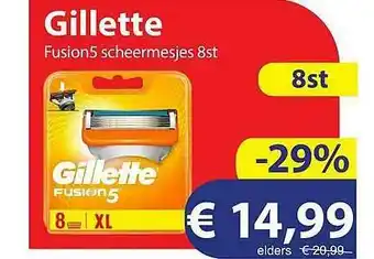 Die Grenze Gillette Fusion5 Scheermesjes 8st aanbieding