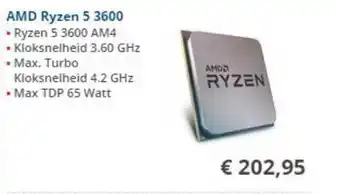 Informatique AMD Ryzen 5 3600 aanbieding