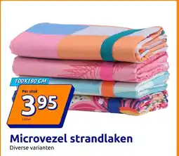 Action Microvezel strandlaken aanbieding