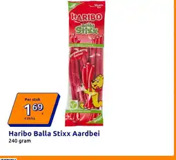 Action Haribo Balla Stixx Aardbei aanbieding