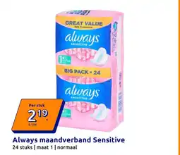 Action Always maandverband Sensitive aanbieding