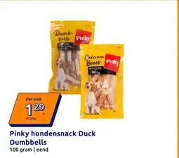 Action Pinky hondensnack Duck Dumbbells aanbieding