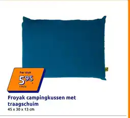 Action Froyak campingkussen met traagschuim aanbieding
