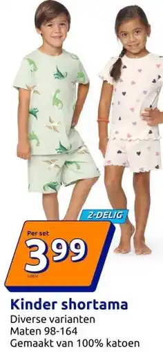 Action Kinder shortama aanbieding