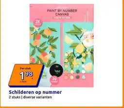 Action Schilderen op nummer aanbieding
