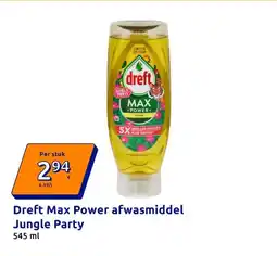 Action Dreft Max Power afwasmiddel Jungle Party aanbieding