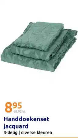 Action Handdoekenset jacquard aanbieding