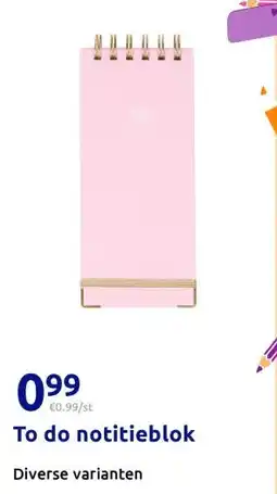 Action To do notitieblok aanbieding