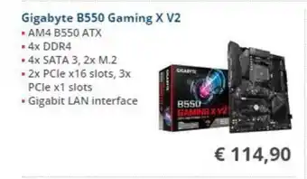 Informatique Gigabyte B550 Gaming X V2 aanbieding