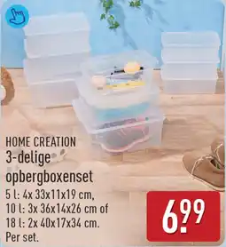 ALDI Home Creation 3-delige opbergboxenset aanbieding