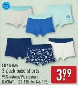 ALDI Lily & dan 3-pack boxershorts aanbieding
