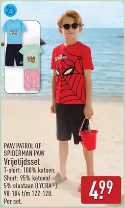 ALDI Paw Patrol of Spiderman Paw Vrijetijdsset aanbieding