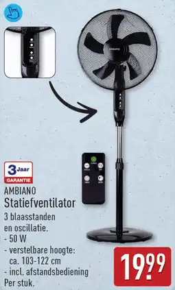 ALDI Ambiano Statiefventilator aanbieding