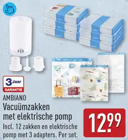 ALDI Ambiano Vacuümzakken met elektrische pomp aanbieding