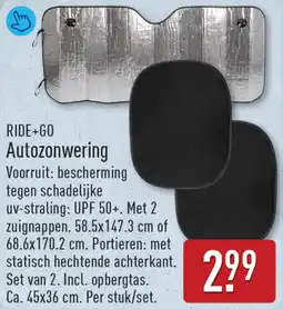 ALDI Ride+Go Autozonwering aanbieding